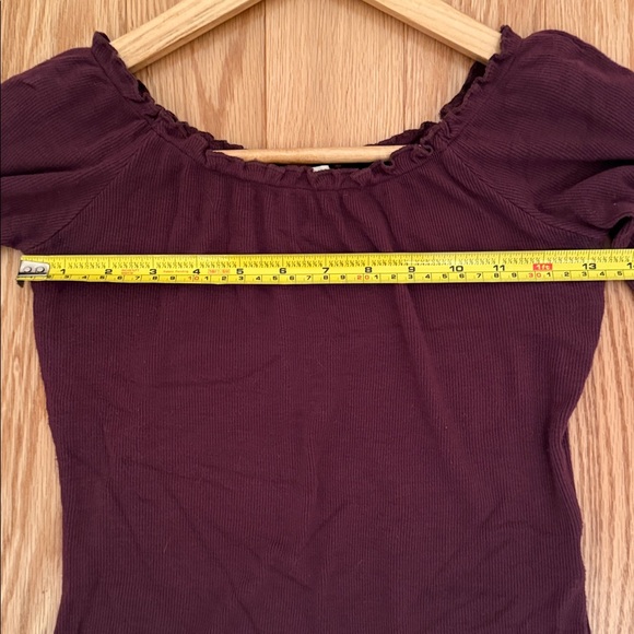 Garage Plum Ruffled Top - Picture 3 of 5